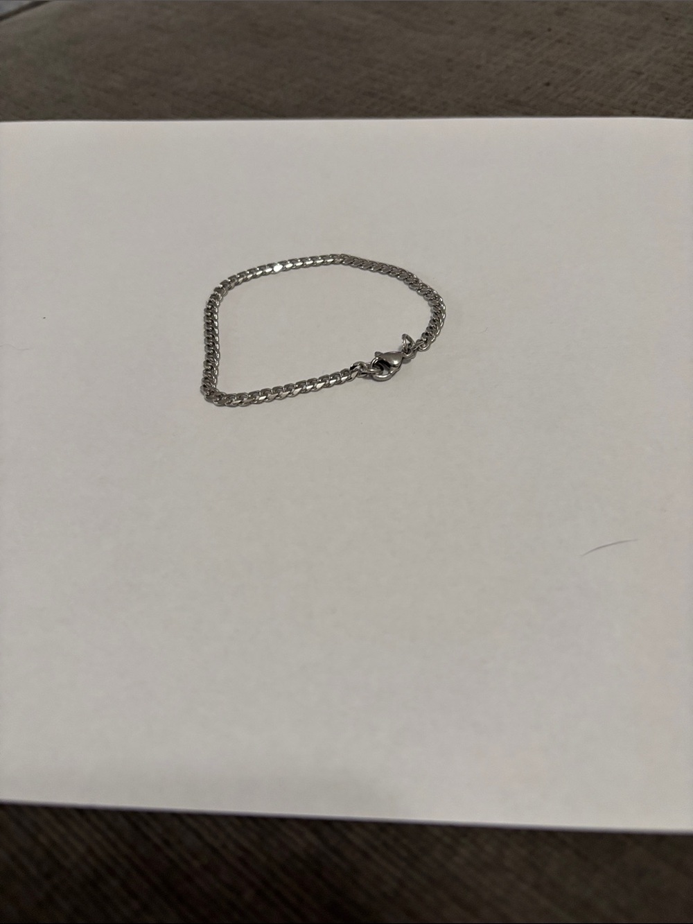 Sterling Silver Cuban Chain Bracelet - Silver